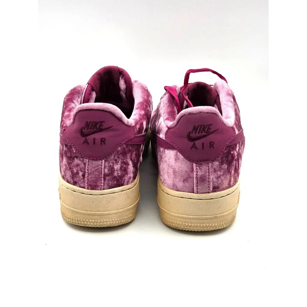 Nike Air Force 1 LV8 Tea Berry Velvet Bordeaux Velour‎ 849345-601 Size 7Y